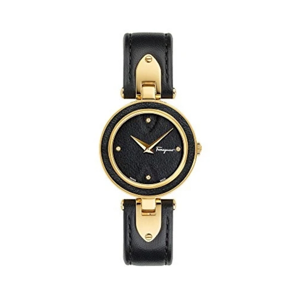 Salvatore Ferragamo Accessories - NIB SALVATORE FERRAGAMO GILIO ANALOG DISPLAY QUARTZ BLACK WATCH
